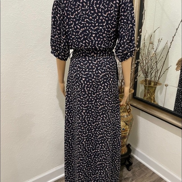 Misa Los Angeles Andrea Navy Wrap Maxi dress - Picture 4 of 5